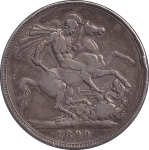 1890 CROWN ( FINE ) - CROWN - Cambridgeshire Coins