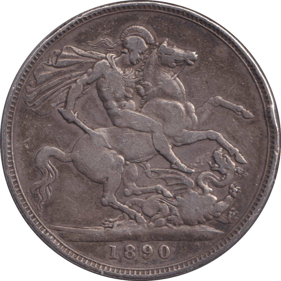 1890 CROWN ( FINE ) - CROWN - Cambridgeshire Coins