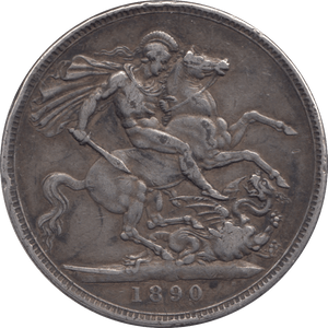 1890 CROWN ( FINE ) - CROWN - Cambridgeshire Coins