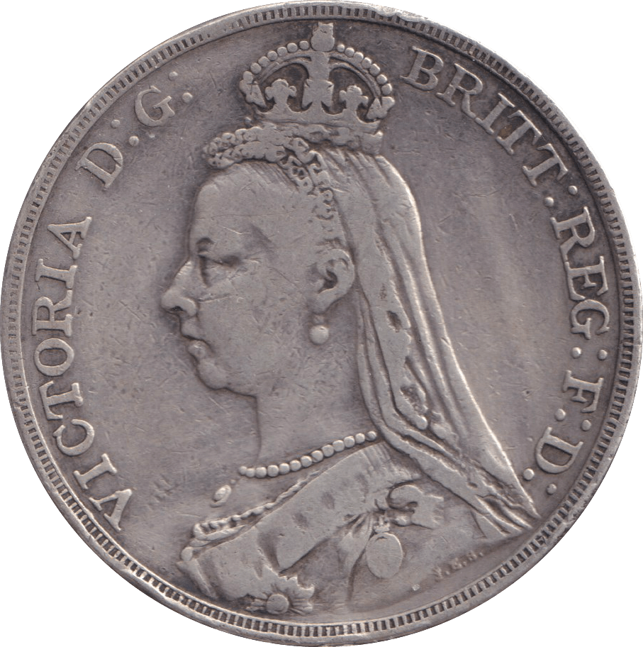 1890 CROWN ( FINE ) - CROWN - Cambridgeshire Coins