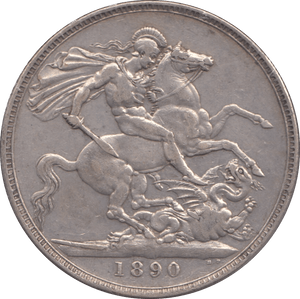 1890 CROWN ( GVF ) - CROWN - Cambridgeshire Coins