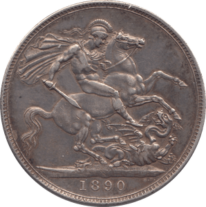 1890 CROWN ( GVF ) - CROWN - Cambridgeshire Coins