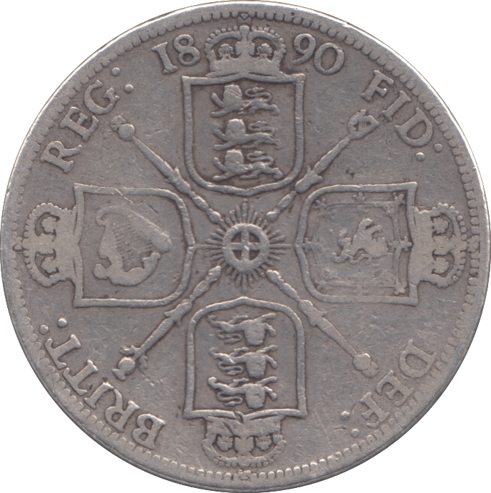 1890 FLORIN ( FINE ) - FLORIN - Cambridgeshire Coins