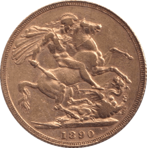 1890 GOLD SOVEREIGN ( GVF ) 1 - SOVEREIGN - Cambridgeshire Coins