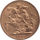 1890 GOLD SOVEREIGN ( GVF ) 1 - SOVEREIGN - Cambridgeshire Coins