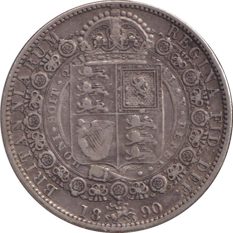 1890 HALFCROWN ( VF ) - WORLD COINS - Cambridgeshire Coins