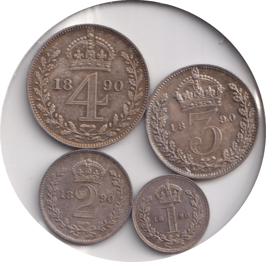 1890 MAUNDY SET VICTORIA - Maundy Set - Cambridgeshire Coins