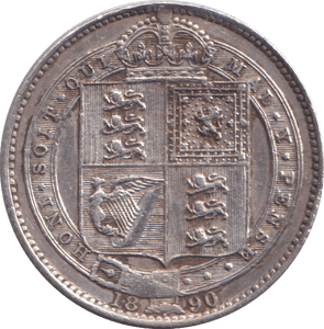 1890 SHILLING ( AUNC ) - SHILLING - Cambridgeshire Coins