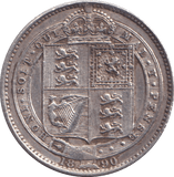 1890 SHILLING ( AUNC ) - SHILLING - Cambridgeshire Coins