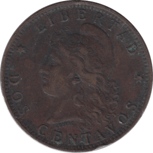 1890 TWO CENTAVO ARGENTINA - WORLD COINS - Cambridgeshire Coins