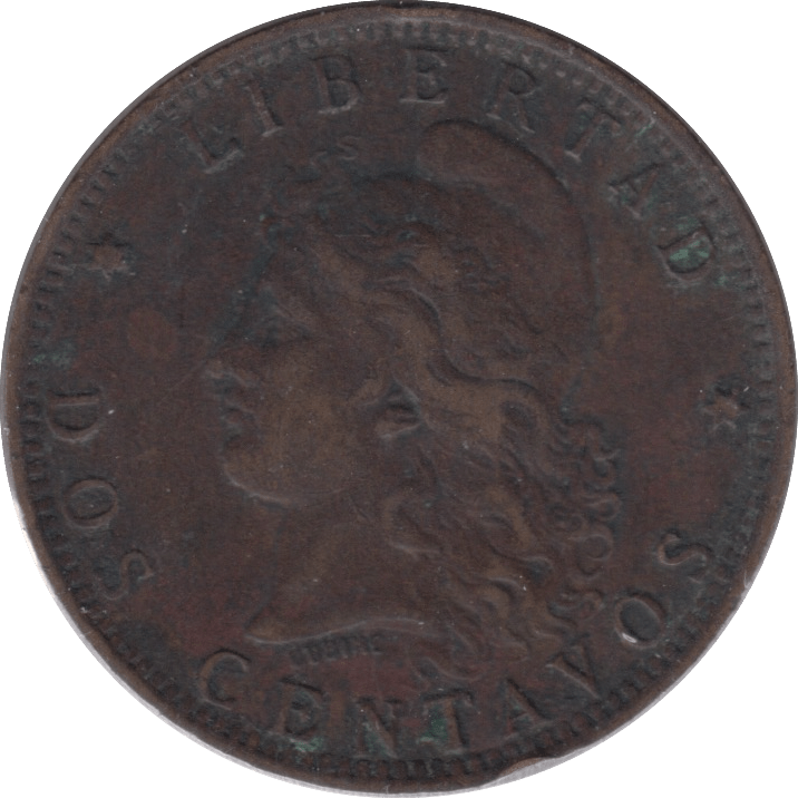 1890 TWO CENTAVO ARGENTINA - WORLD COINS - Cambridgeshire Coins