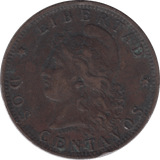 1890 TWO CENTAVO ARGENTINA - WORLD COINS - Cambridgeshire Coins