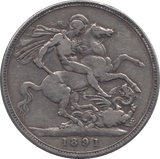 1891 CROWN ( FINE ) - CROWN - Cambridgeshire Coins