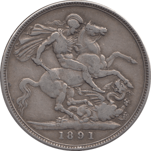 1891 CROWN ( FINE ) - CROWN - Cambridgeshire Coins