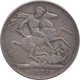 1891 CROWN ( FINE ) - CROWN - Cambridgeshire Coins