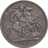 1891 CROWN ( FINE ) - CROWN - Cambridgeshire Coins