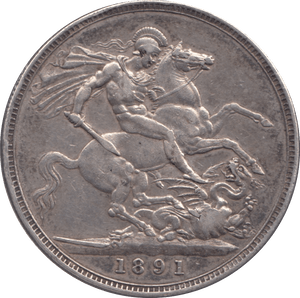 1891 CROWN ( GVF ) 4 - CROWN - Cambridgeshire Coins