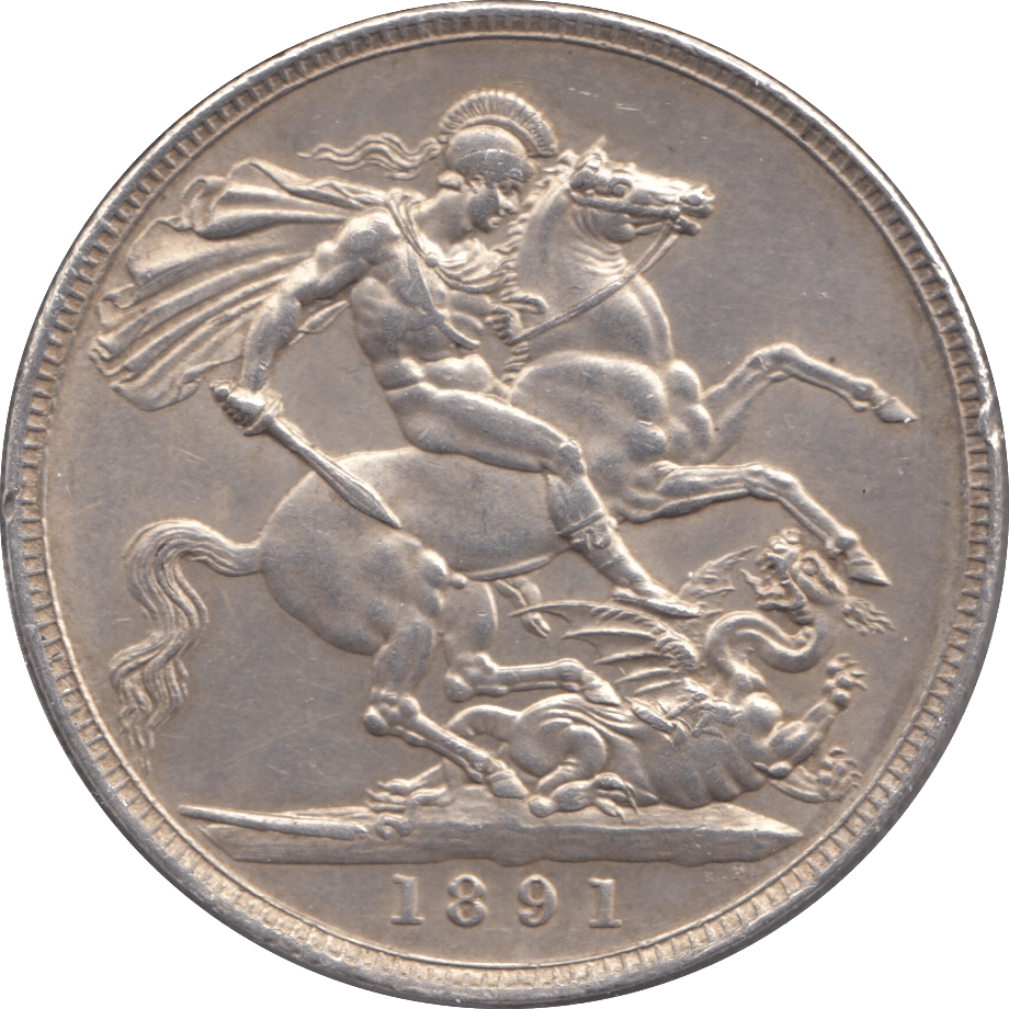 1891 CROWN ( UNC ) 5 - CROWN - Cambridgeshire Coins