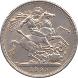 1891 CROWN ( UNC ) 5 - CROWN - Cambridgeshire Coins