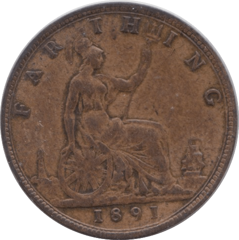 1891 FARTHING ( VF ) - Farthing - Cambridgeshire Coins