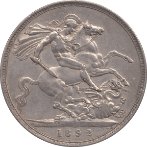 1892 CROWN ( EF ) - CROWN - Cambridgeshire Coins