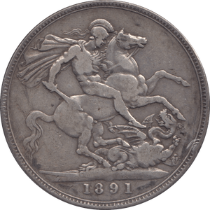 1892 CROWN ( FINE ) - CROWN - Cambridgeshire Coins