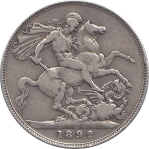 1892 CROWN ( FINE ) - CROWN - Cambridgeshire Coins