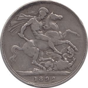 1892 CROWN ( FINE ) - CROWN - Cambridgeshire Coins