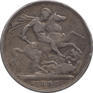 1892 CROWN ( NF ) - CROWN - Cambridgeshire Coins