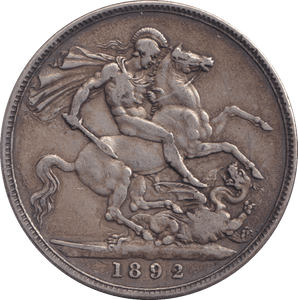 1892 CROWN ( VF ) - CROWN - Cambridgeshire Coins