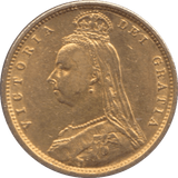 1892 GOLD HALF SOVEREIGN ( VF ) 4 - HALF SOVEREIGN - Cambridgeshire Coins