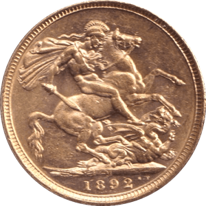 1892 GOLD SOVEREIGN ( UNC ) MELBOURNE MINT - SOVEREIGN - Cambridgeshire Coins