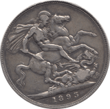 1893 CROWN ( GF ) - CROWN - Cambridgeshire Coins