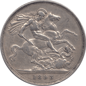 1893 CROWN ( GVF ) - CROWN - Cambridgeshire Coins