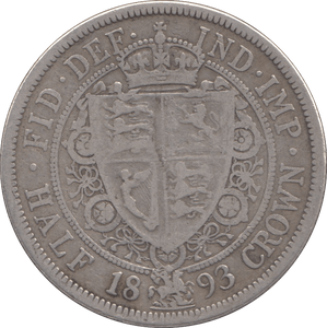 1893 HALFCROWN ( FINE ) - Halfcrown - Cambridgeshire Coins