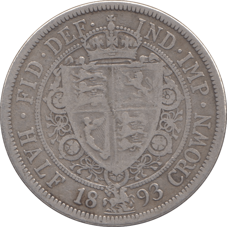 1893 HALFCROWN ( FINE ) - Halfcrown - Cambridgeshire Coins