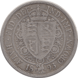 1893 HALFCROWN ( FINE ) - Halfcrown - Cambridgeshire Coins