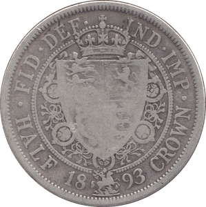 1893 HALFCROWN ( FINE ) - Halfcrown - Cambridgeshire Coins