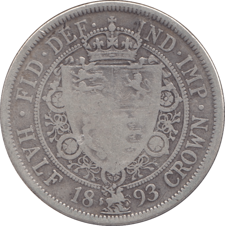 1893 HALFCROWN ( FINE ) - Halfcrown - Cambridgeshire Coins