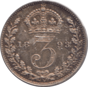 1893 MAUNDY THREEPENCE ( UNC ) - MAUNDY THREEPENCE - Cambridgeshire Coins