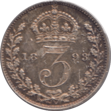 1893 MAUNDY THREEPENCE ( UNC ) - MAUNDY THREEPENCE - Cambridgeshire Coins