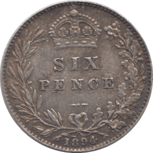 1894 SIXPENCE ( GVF ) - SIXPENCE - Cambridgeshire Coins