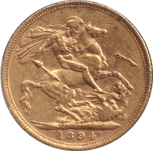 1894 SOVEREIGN ( VF ) - HALF SOVEREIGN - Cambridgeshire Coins