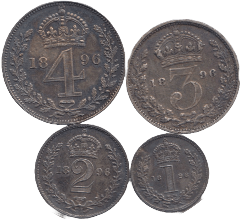 1896 MAUNDY SET VICTORIA - Maundy Set - Cambridgeshire Coins