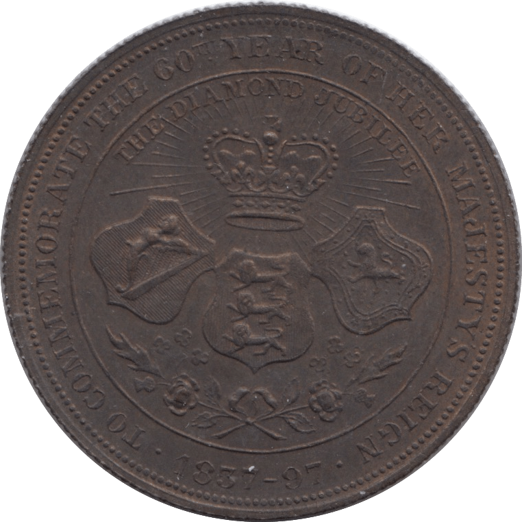 1897 COMMEMORATIVE QUEEN VICTORIA MEDALLION - MEDALS & MEDALLIONS - Cambridgeshire Coins