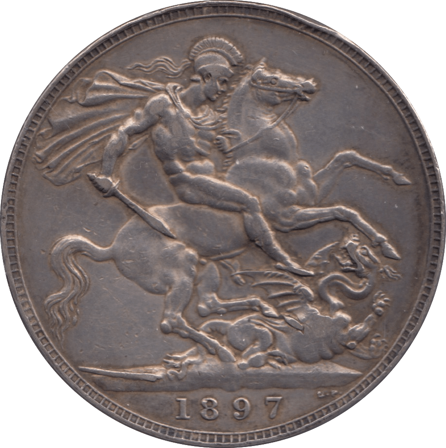 1897 CROWN ( GVF ) LXI - CROWN - Cambridgeshire Coins