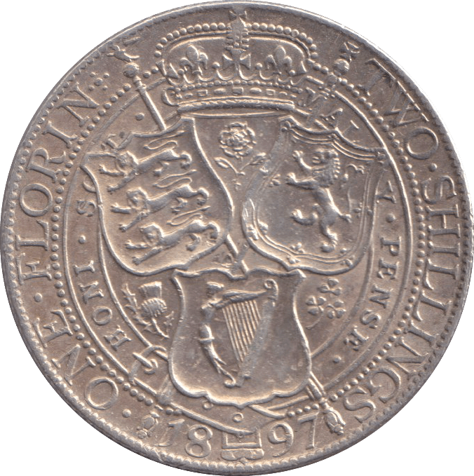 1897 FLORIN ( AUNC ) - FLORIN - Cambridgeshire Coins