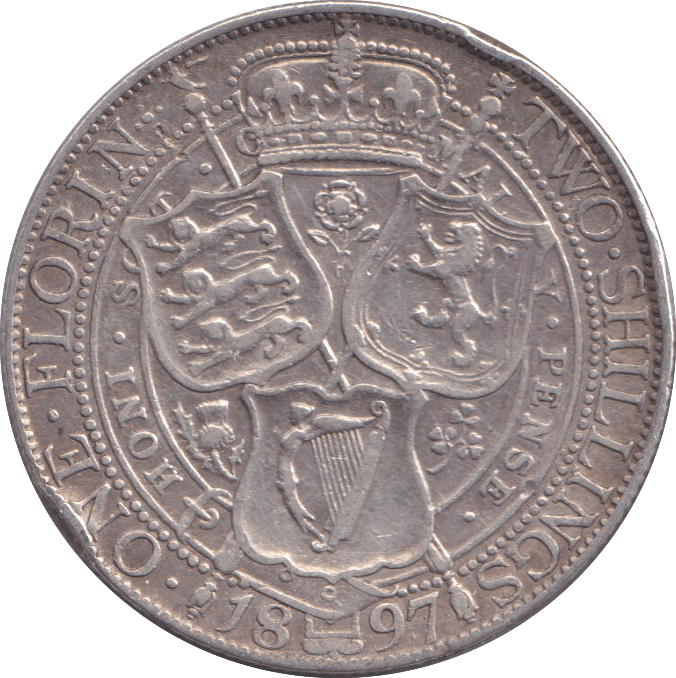 1897 FLORIN ( GVF ) - FLORIN - Cambridgeshire Coins