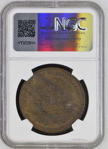 1897 G.BRIT BHM - 3613 LORD NELSON FLAGSHIP BRONZE "FOUDROYANT" BRITISH HISTORICAL MEDAL ( NGC ) MS 62 BN - NGC CERTIFIED COINS - Cambridgeshire Coins