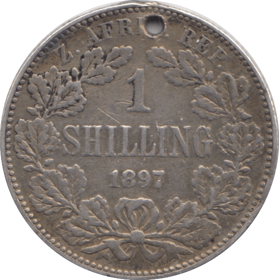 1897 SILVER 1 SHILLING SOUTH AFRICA - SILVER WORLD COINS - Cambridgeshire Coins